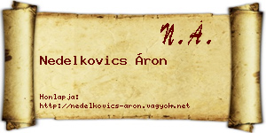 Nedelkovics Áron névjegykártya