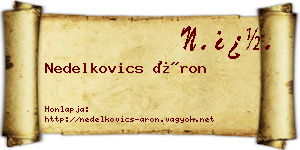 Nedelkovics Áron névjegykártya